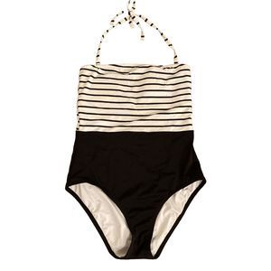 Victorias Secret One Piece Swimsuit Sz Large Black And White